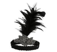 SHOWERORO Vintage 1920S Headband Flapper Headpiece with Sequins Hair Accessory for Women Weddings Parties and Roaring 20S Events
