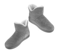 SHOWERORO Warm Plush High-top Indoor Slippers for Women Non-slip Ankle Booties with Thick Padded Sole Cozy Soft Footwear for Winter and Postpartum Comfort