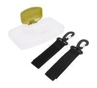 SHOWERORO Wet Wipes Dispenser Box for Stroller Outdoor Wipes Holder Nappy Sack Dispenser Box Rope Convenient for Travel