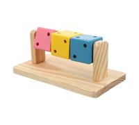 SHOWERORO Wooden Chew for Dwarf Hamsters and Rats, Multifunctional Design Stimulates Curiosity, Sturdy Natural Wood Material, Enrichment for Small Pets Play and Teeth Care
