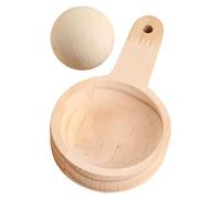SHOWERORO Wooden Dumpling Presser Round Dough Wrapper Mold Manual Dumpling Maker Tool for Wonton Ravioli Pastry Kitchen Use