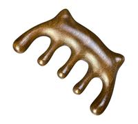 SHOWERORO Wooden Five-Tooth Cat Massage Comb Sandalwood Scalp Massager Meridian Acupoint Stimulation for Pet Relaxation and Grooming