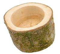 SHOWERORO Wooden Hamster Feeder Bowl with Smooth Surface and Safety Features, Adorable Chinchilla Bowl for Feeding Rabbits and Squirrels, Sturdy Pet Food Dish for Small Animals