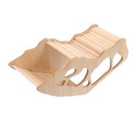SHOWERORO Wooden Hamster House Delicate Squirrel Tunnel Comfortable Resting Area Entertainment Options Brown Cave Style Hideout for Hamsters and Mice