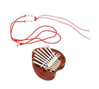 SHOWERORO Wooden Kalimba Heart Shape Keys Portable Musical Instrument for Boy Girl Adults Easy to Play