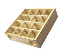SHOWERORO Wooden Maze for Hamsters and Small Animals Entertaining Hamster Accessory to Prevent Obesity Natural Khaki Colour for Interactive Play and Exercise