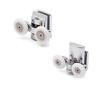 ShowerPart Double Top and Bottom Shower Door Roller/Wheel/Runner L067, Diameter 20mm, Wheels Thickness 5.8mm, Chromed Plastic Cover, Shower Door Replacement Parts, 4X