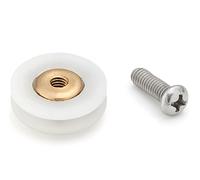 ShowerPart Shower Brass Door Rollers/Runners/Wheels Grooved LW19 Wheel Diameter 19mm Wheel Thickness 5mm Set of 8 Rollers with Screws Shower Doors Rollers 8X