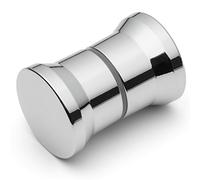 ShowerPart Shower Door Handle/Knob L-ABS, Shower Handle Screw Diameter 6mm, Suits Glass Thickness 0mm-9mm, Chrome Plated Plastic, Shower Door Replacement Parts, 1x