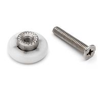 ShowerPart Shower Door Rollers/Wheels/Runners L2i, Diameter 17.5mm, Wheel Thickness 4.5mm, Nylon, Shower Door Replacement Parts, 8X