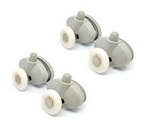ShowerPart Single Butterfly Bottom Shower Door Rollers/Wheels/Runners L051, Diameter 25mm, Wheel Thickness 6mm, Plastic, Shower Door Replacement Parts, 4X