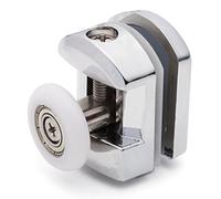 ShowerPart Single Height Adjustable Top Shower Door Rollers/Wheels/Runners K004, Diameter 23mm, Wheel Thickness 6mm, Chromed Plastic Cover, Shower Door Replacement Parts, 2X