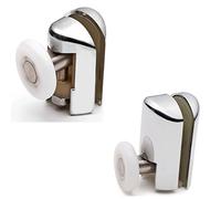 ShowerPart Single Top and Bottom Shower Door Roller/Wheel/Runner L069, Shower Door Wheel Diameter 23mm, Wheel Thickness 6mm, Chromed Plastic Cover, Shower Door Replacement Parts, 8X