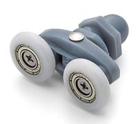 ShowerPart Twin/Double Shower Door Rollers/Wheels/Runners L006, Diameter 22mm, Wheel Thickness 6mm, Plastic, Shower Door Replacement, 4X