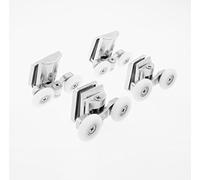 ShowerPart Twin/Double Shower Door Rollers/Wheels/Runners L067, Shower Door Wheel Diameter 25mm, Wheel Thickness 5.8mm, Chromed Plastic Cover, Shower Door Replacement Parts, 4X