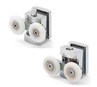 ShowerPart Twin/Double Shower Door Rollers/Wheels/Runners L101, Diameter 23mm, Wheel Thickness 5.8mm, Chrome Plated Plastic, Shower Door Replacement Parts, 4X