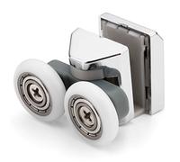 ShowerPart Twin/Double Top Shower Door Roller/Wheel/Runner LAS1, diameter 23mm, Wheel Thickness 5.5mm, Chromed Plastic Cover, Shower Door Replacement Parts, 1x
