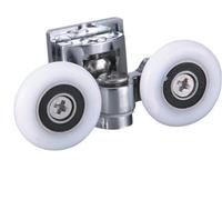 ShowerPart Twin/Double Top Shower Door Rollers/Wheels/Runners L057, Diameter 23.3mm, Wheel Thickness 6mm, Stainless Steel, Shower Door Replacement Parts, 2X