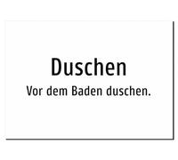 Showers Before Bathing - Sticker A2: 594 x 420 mm - Without Graphic, Text Only
