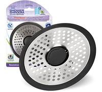 ShowerShroom Ultra Revolutionary Shower Hair Catcher Drain Protector, Stainless Steel, Stainless, Standard