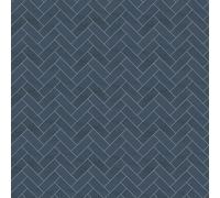 Showerwall 2400x896 Square Edge Showerwall Navy Herringbone SCA16 Wall Paneling Size: 2400x896mm Square Edge