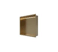 Showerwall Niches 305 x 305mm with LED Light Strip Brushed Brass Finish: Brushed Brass