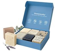 Showerworthy NATURAL PLANT BASED SOAP GIFT SET - 8 Handmade Organic Soaps for Men & Women, Cold Processed with Essential Oils to Hydrate