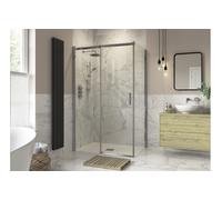 Showerzone 8 Optional Sliding Door Side Panel 2000 x 760 x 8mm Clear/Polished Silver
