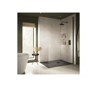Showerzone Slate Effect Ultra-Slim Rectangular Tray & Waste 1400 x 800 x 25mm - Grey