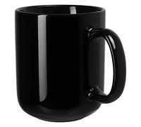 SHOWFULL 20 OZ Large Coffee Mug, 600ml Porcelain Extra Big Ceramic Cup for Tea Coffee for Men Women, Black