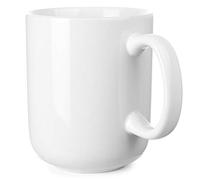 SHOWFULL 20 OZ Large Mug, 600ml Porcelain Extra Big Ceramic Cup for Tea Coffee Hot Chocolate Latte, White