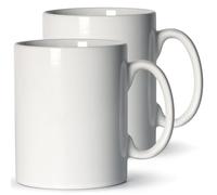 SHOWFULL Extra Large Coffee Mugs, 22 OZ Coffee Mug Set of 2, Smooth Ceramic Boss Cups, Big Capacity and Large Handle, for Dad Men, White