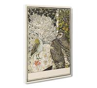 Showing Off Peacock By Theo Van Hoytema Classic Painting Canvas Wall Art Print Ready to Hang, Framed Picture for Living Room Bedroom Home Office Décor, 20x14 Inch (50x35 cm)