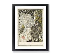 Showing Off Peacock By Theo Van Hoytema Classic Painting Framed Print | A2 Black Framed Wall Art | Ready to Hang | Classic Animal Picture | Living Room Bedroom Lounge Office