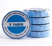 ShowJarlly 1 Roll Double Sided Adhesive Lace Front Support Tape Roll Wig Blue Tape (1.0 CM *3 Yards)