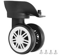 SHOWKOO Suitcase Wheels Replacement Wheels for Suitcase Silent Suitcase Wheels, Rubber Swivel Castors with Bearings, Repair Accessory Sets for Luggage (Pack of 1)