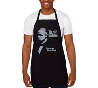 Showpiece Puzzles The Godfather Apron - Funny Movie Quote Kitchen BBQ Cooking Apron with Vito Corleone Print, “Leave the Gun, Take the Cannoli” - Black Unisex Chef Apron Gift