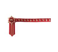 ShowQuest Boston Brow Band - Red/Red/Gold - Cob