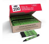 Showroom Mode Show-Me Medium Tip Student Dry-Wipe Pens Box Of 200 Whiteboard Markers (2 mm), Slim Komfigrip Barrel, Low-Odour Xylene-Free Ink,