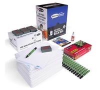 Showroom Mode Show Me Supertough Plain Double-Sided Boards, Durable, Double-Thick A4 Size For Drywipe And Whiteboard Pens Classroom Set Ideal