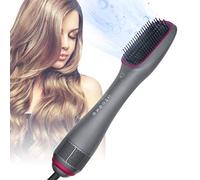 SHOWSUN Hair Dryer Brush 3-in-1, Ionic Styler and Volumiser with Ceramic Bristles, 1200W Fast Dry Blow Out Brush for Frizz Control, 360° Swivel Cord, Purple