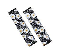 Showudesigns 2 Packs Car Seat Belt Pads Daisy Flower Soft Seatbelt Cover Cushion Shoulder Strap Protector Kids Adult Neck and Shoulder