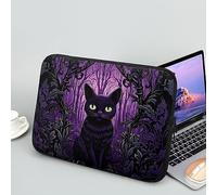 Showudesigns Black Cat Computer Sleeve for Women Men Halloween Laptop Bag Durable Laptop Sleeve 15 inch Small Gifts for Friends Laptop Carrying Case forest Tablet Bags
