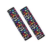 Showudesigns Butterfly Seat Belt Cover for Car Interior Decor Protect Your Neck&Shoulder Universal Auto Seat Belt Pads Set of 2Pieces