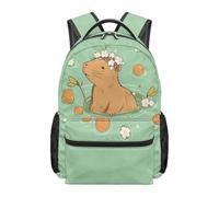 Showudesigns Capybara Kids Backpack for Girls 17inch Children's Backpacks Primary School Bookbag for Girls 7-8 9-10 Secondary School Bags Lightweight Cute Back Pack