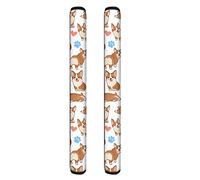 Showudesigns Corgi Paw Fridge Cover Handle Decoration Kitchen Appliance Protector Gloves 2 Pcs Refrigerator Door Handle Cover Keep Off Fingerprints, Liquid, Oil Stain, Food Spot Soild