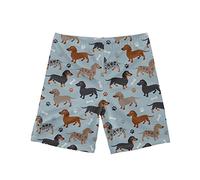 Showudesigns Cute Dachshund Boys Swim Trunks 9-10 Years Toddler Swim Shorts Little Boys Bathing Suit Swimsuit Toddler Swimwear Light Blue