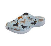 Showudesigns Dachshund Paw Women Rubber Slippers Clogs Beach Shoes Breathable Sandals Slip On Garden Slipper Casual Lightweight