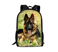 Showudesigns Dog Print Backpack for Boys Girls School Bag Cute Toddler Backpacks Lightweight Little Kids Rucksack Daypack German Shepherd Green