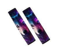 Showudesigns Galaxy Wolf Car Seat Belt Cover Pad Universal Fit Auto, Truck, SUV, Airplane Soft Car Seatbelt Strap Shoulder Pad for Adults Kids Neck Cushion Protector Purple Star Space